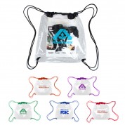 Clear Vinly NFL Stadium Compliant Cinch Bag With Drawstring Clear Vinly NFL Stadium Compliant Cinch Bag With Drawstring